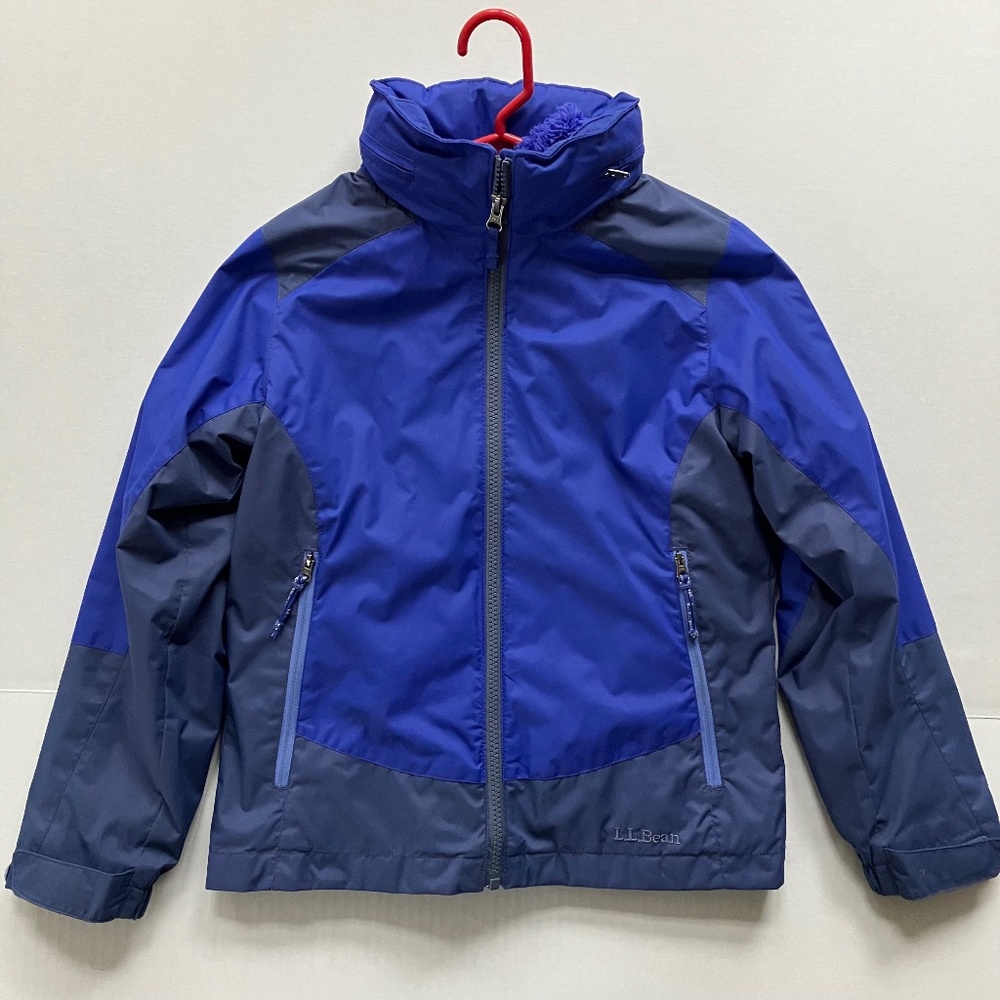 L.L. Bean Kid's Blue Waterproof Wildcat 3-in-1 Ski Jacket